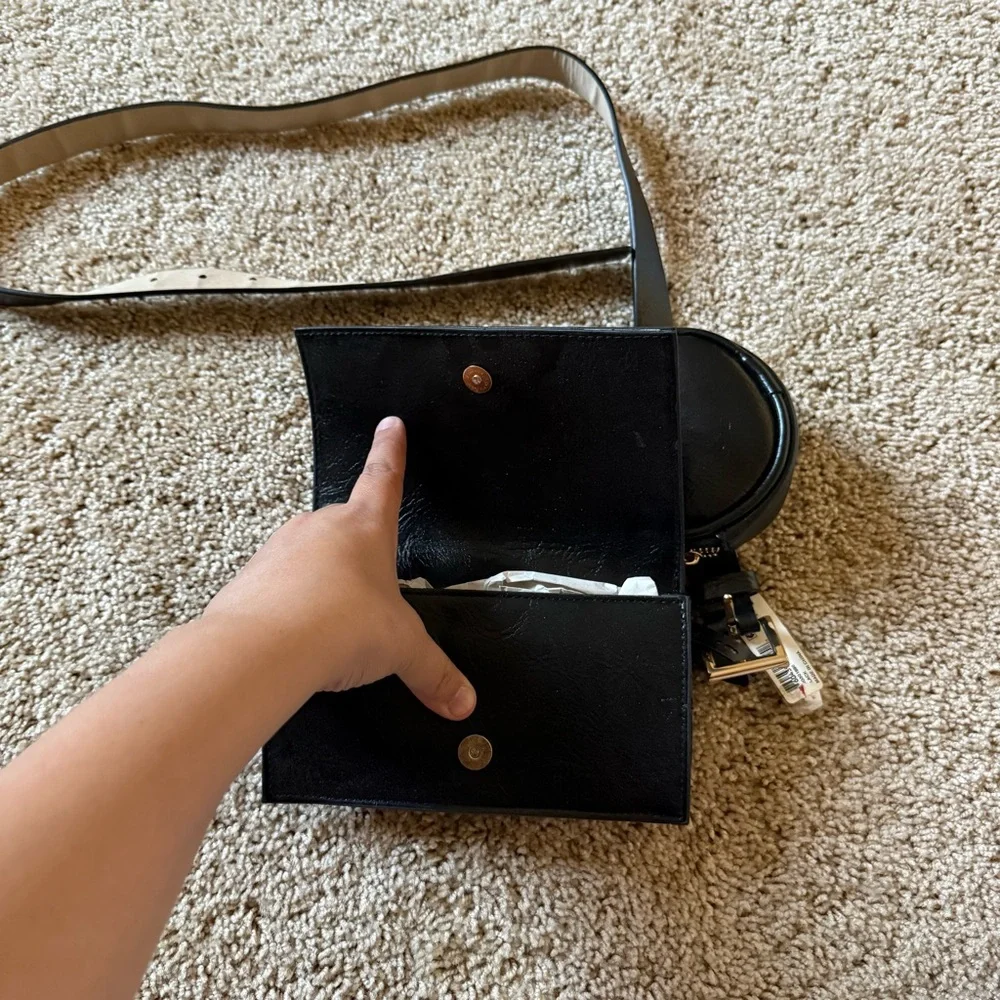 NWT INC International Concept Women’s Black‎ Belt Bag Set - Coin purse Clutch